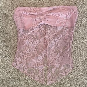 Edikted pink lace top, size XS, like new